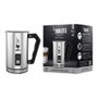 Bialetti MK01 Espumador y Calentador de Leche Automático, Acero Inoxidable, 115 ml Espuma, 240 ml Leche, Función Caliente y Fría, Apagado Automático