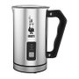 Bialetti MK01 Espumador y Calentador de Leche Automático, Acero Inoxidable, 115 ml Espuma, 240 ml Leche, Función Caliente y Fría, Apagado Automático