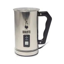 Bialetti Espumador de Leche Eléctrico MK01, 240 ml, Acero Inoxidable