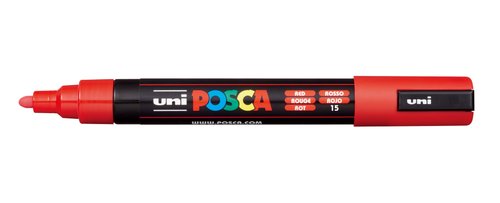 POSCA Marcador de Pintura PC-5M Rojo Set de 6