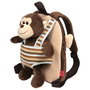 PERLETTI Mochila reversible con peluche Mono Max 25cm
