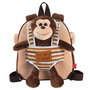 PERLETTI Mochila reversible con peluche Mono Max 25cm