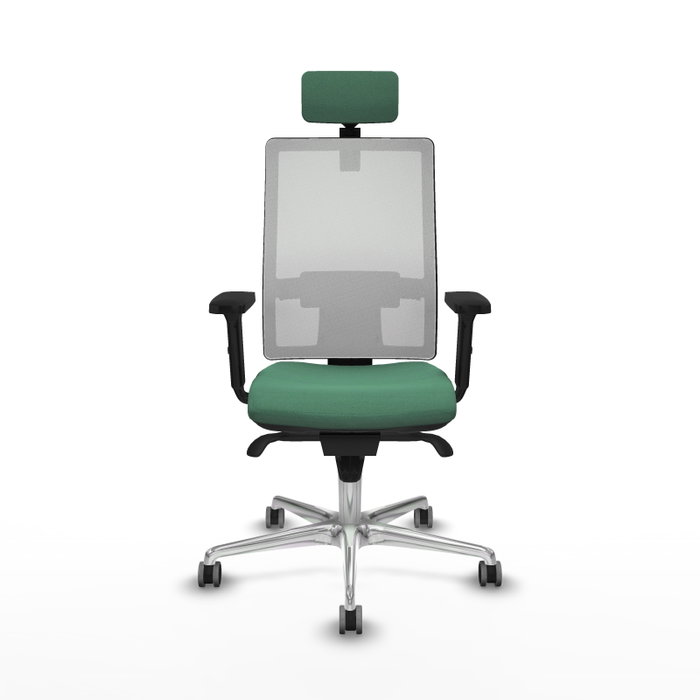 PIQUERAS Y CRESPO Silla de oficina Horna con mecanismo Sincro, Verde esmeralda y Blanco PIQUERAS Y CRESPO Silla de oficina Horna con mecanismo Sincro, Verde esmeralda y Blanco