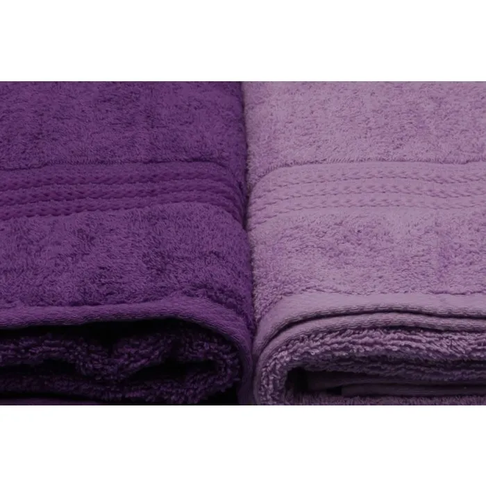 HOB8681181534298 - Juego de 4 Toallas de Baño de Algodón, 70x140 cm, Color Morado HOB8681181534298 - Juego de 4 Toallas de Baño de Algodón, 70x140 cm, Color Morado