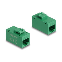 DeLOCK 90640 Módulo Keystone RJ45 hembra a RJ45 hembra Cat.6A UTP Verde