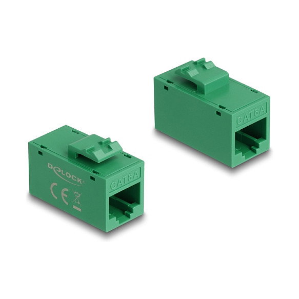 DeLOCK 90640 Módulo Keystone RJ45 hembra a RJ45 hembra Cat.6A UTP Verde DeLOCK 90640 Módulo Keystone RJ45 hembra a RJ45 hembra Cat.6A UTP Verde