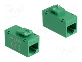 DeLOCK 90640 Módulo Keystone RJ45 Hembra a RJ45 Hembra Cat.6A UTP Verde