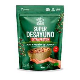 ISWARI Super Desayuno Extra Protein Ecológico Vegano Sin Gluten 360 Gr