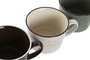 DKD Home Decor Set de 12 Tazas de Café de Gres con Relieve Coffee