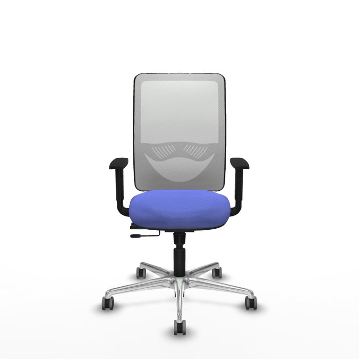 PIQUERAS Y CRESPO Silla de oficina Zulema con mecanismo Sincro/Traslack Azul claro y Blanco
