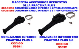 MAGEFESA Olla a presión Practika Plus 4L con conjunto de mango