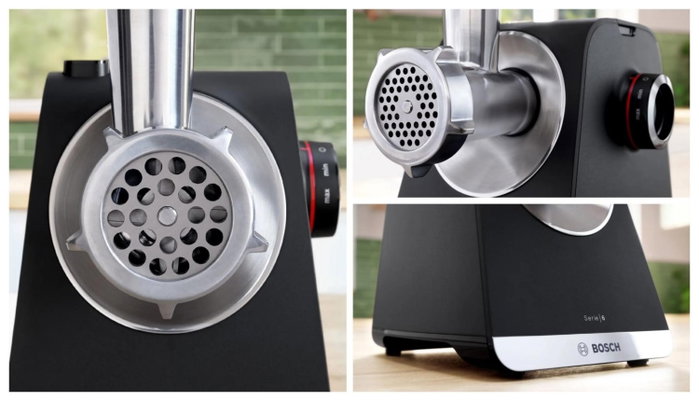 Bosch MFWS640B Picadora de carne Serie 6 de 500 W, 3,5 kg/min, Negro