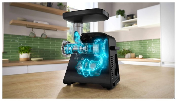 Bosch MFWS640B Picadora de carne Serie 6 de 500 W, 3,5 kg/min, Negro