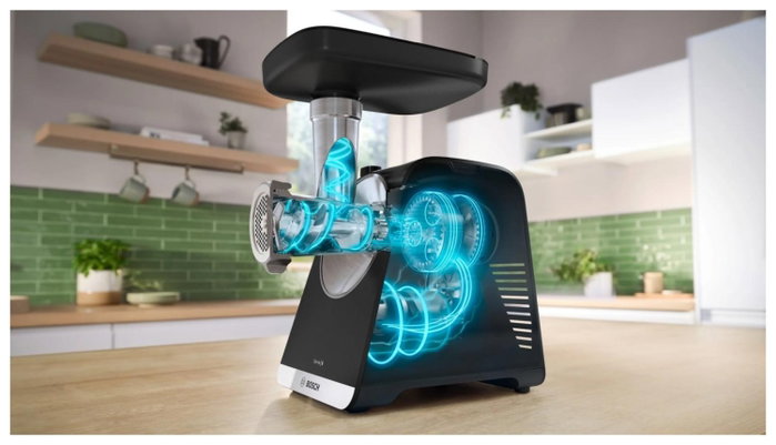 Bosch MFWS640B Picadora de carne Serie 6 de 500 W, 3,5 kg/min, Negro