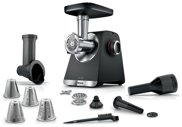 Bosch MFWS640B Picadora de carne Serie 6 de 500 W, 3,5 kg/min, Negro