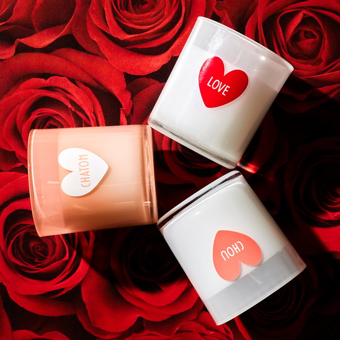 The Concept Factory Vela Perfumada Corazón y Joya Colección Bougie Surtidos Chou, Love, Chaton 120g 20h