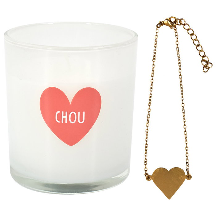 The Concept Factory Vela Perfumada Corazón y Joya Colección Bougie Surtidos Chou, Love, Chaton 120g 20h