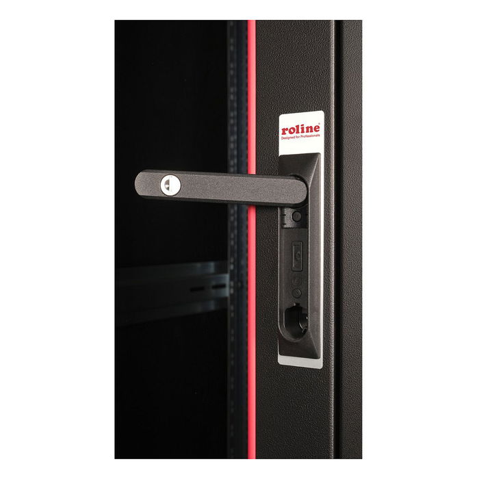 ROLINE 26.21.0207 - Bastidor de red 19 pulgadas / 600x800 mm, 32 HE / U, carga 600 kg, puertas de cristal negro extraíbles, lateral desmontable ROLINE 26.21.0207 - Bastidor de red 19 pulgadas / 600x800 mm, 32 HE / U, carga 600 kg, puertas de cristal negro extraíbles, lateral desmontable