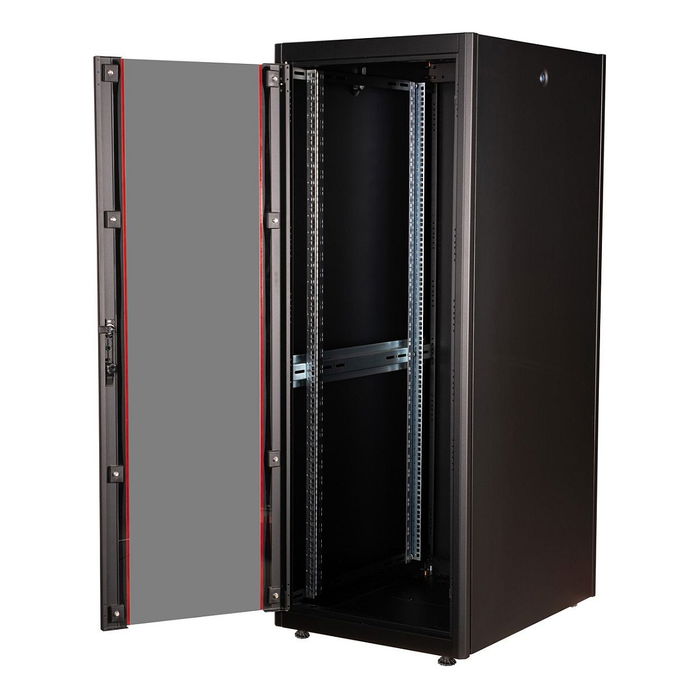 ROLINE 26.21.0207 - Bastidor de red 19 pulgadas / 600x800 mm, 32 HE / U, carga 600 kg, puertas de cristal negro extraíbles, lateral desmontable ROLINE 26.21.0207 - Bastidor de red 19 pulgadas / 600x800 mm, 32 HE / U, carga 600 kg, puertas de cristal negro extraíbles, lateral desmontable