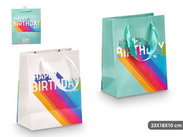 Pincello Bolsa Asa Birthday Multicolor Surtidos 23 cm x 18 cm x 10 cm (Set de 48)