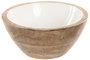 DKD Home Decor Bol de Mango Lacado Blanco 15x15x7 cm