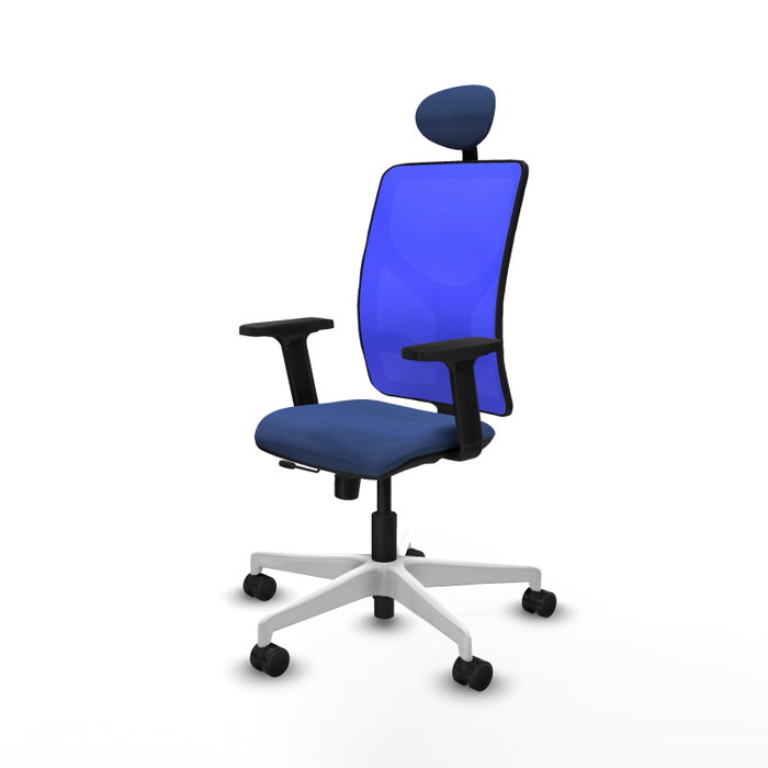 PIQUERAS Y CRESPO Silla de oficina Motilla con mecanismo Sincro/Traslack Azul