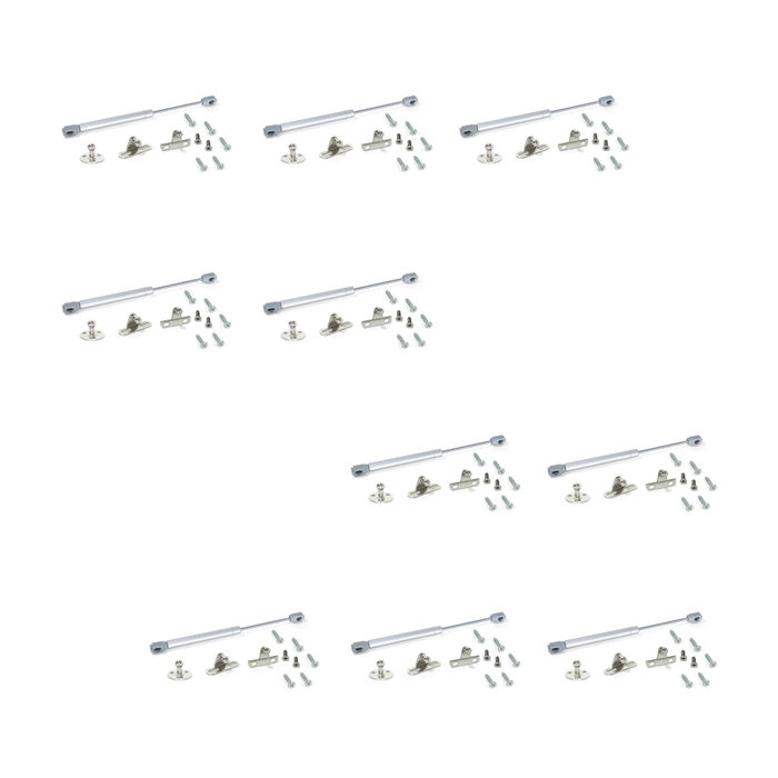Emuca Lote de 10 pistones para puertas elevables H, 8kg, 100mm Emuca Lote de 10 pistones para puertas elevables H, 8kg, 100mm