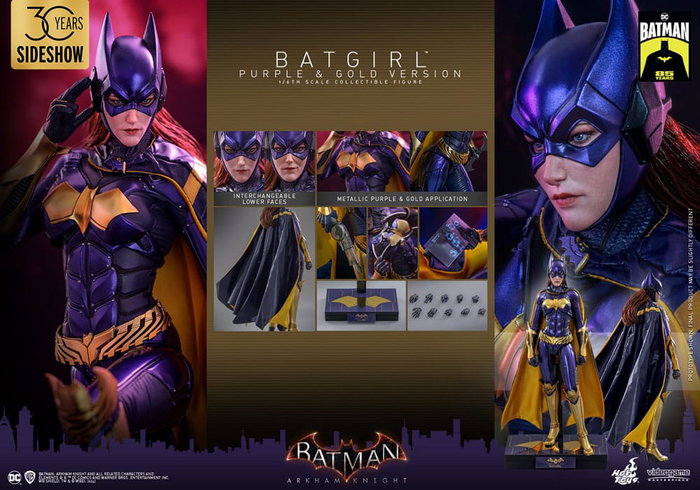 Batman Arkham Knight Figura Videogame Masterpiece 1/6 Batgirl (Purple and Gold Version) Exclusive 30 cm