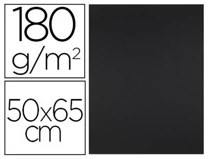 Liderpapel Cartulina Negra 50x65 cm 180g/m2, 125 hojas Liderpapel Cartulina Negra 50x65 cm 180g/m2, 125 hojas
