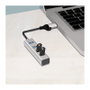 LogiLink Hub USB 3.1 de 4 puertos con USB-A y USB-C, aluminio, gris