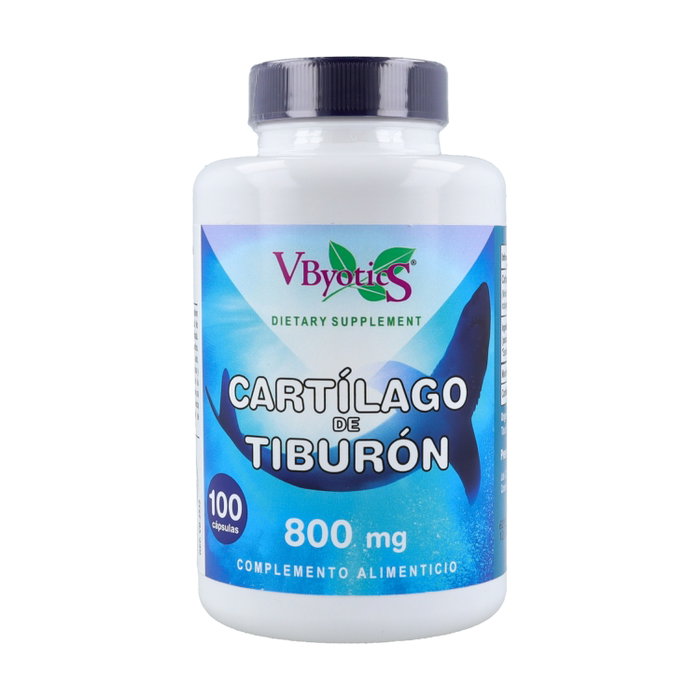 Vbyotics Cartílago de Tiburón 100 Cápsulas de 750mg - Suplemento Articular Vbyotics Cartílago de Tiburón 100 Cápsulas de 750mg - Suplemento Articular