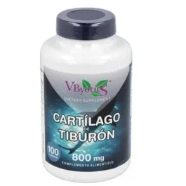VBYOTICS Cartílago de Tiburón 800Mg 100 Cápsulas con Glucosamina y Condroitina para Mantenimiento Articular