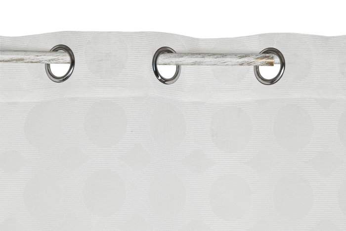 DKD Home Decor Cortina de Poliéster Blanca con 8 Anillas 140x260 cm