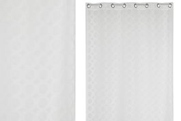 DKD Home Decor Cortina de Poliéster Blanca con 8 Anillas 140x260 cm