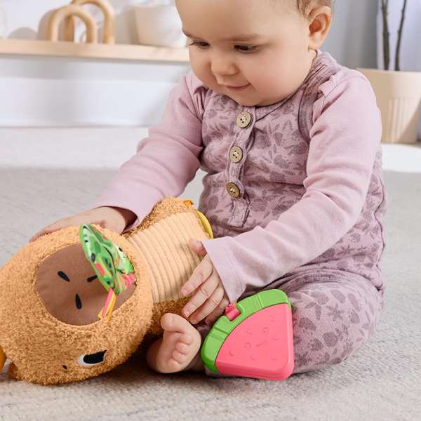 Mattel Peluche Fisher-Price Capibara Estímulos y Juego para Bebés desde 0 Meses