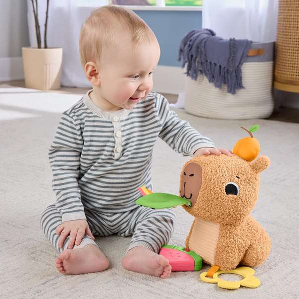 Mattel Peluche Fisher-Price Capibara Estímulos y Juego para Bebés desde 0 Meses