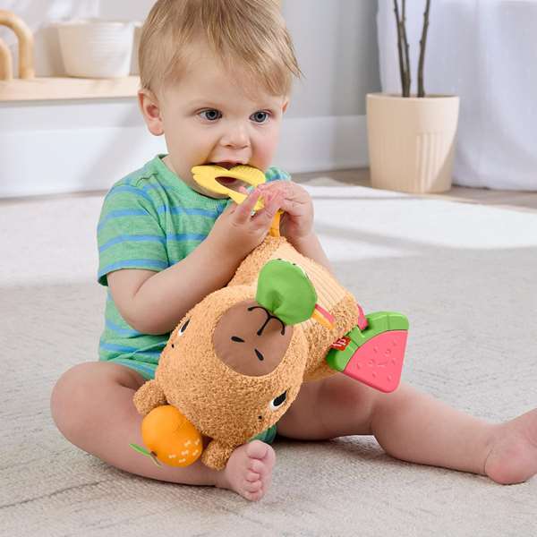 Mattel Peluche Fisher-Price Capibara Estímulos y Juego para Bebés desde 0 Meses