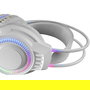 Mars Gaming Auriculares Gaming MH124W con Micrófono, Jack 3.5mm, Iluminación FRGB Rainbow, Compatibilidad Multiplataforma, Blancos