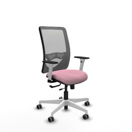 PIQUERAS Y CRESPO Silla de oficina Zulema Rosa y Gris