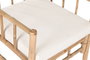 DKD Home Decor Sillón Exterior Terraza Jardín Ratán Bambú Marrón Crudo 70 x 80 x 70 cm, Cojín Desenfundable