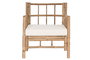 DKD Home Decor Sillón Exterior Terraza Jardín Ratán Bambú Marrón Crudo 70 x 80 x 70 cm, Cojín Desenfundable