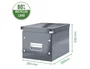 Leitz Click&Store Caja de Almacenaje Cúbica Mediana Negro
