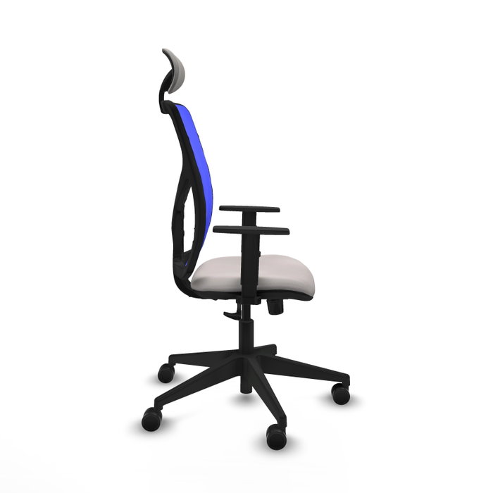 PIQUERAS Y CRESPO Silla de oficina Motilla con mecanismo Sincro, Azul y Blanco PIQUERAS Y CRESPO Silla de oficina Motilla con mecanismo Sincro, Azul y Blanco