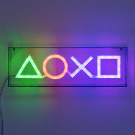 Paladone Lámpara LED Símbolos PlayStation, 15x30cm, para mesa o colgar, USB-C