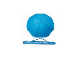 Sombrilla aluminio 240cm, 8 varillas fibra, tubo 28/32mm, punta de plástico con clavado fácil, 300d tela oxford, interior uv 50+, con ventana y pincho - modelos surtidos