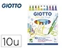 Giotto Rotulador Turbo Soft Brush Punta Pincel Suave, Caja 10 Colores Pastel