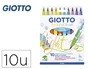 Giotto Rotulador Turbo Soft Brush Punta Pincel Suave, Caja 10 Colores Pastel