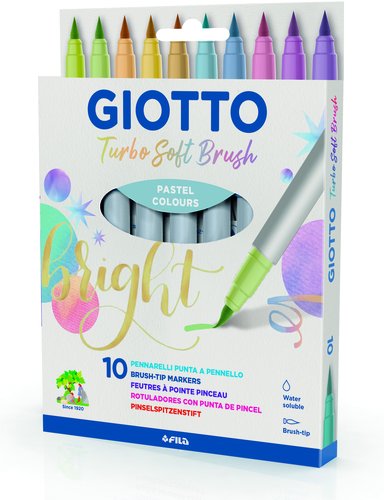Giotto Turbo Soft Brush Pastel Estuche de 10 Colores Surtidos Giotto Turbo Soft Brush Pastel Estuche de 10 Colores Surtidos