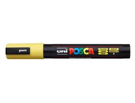 Posca PC-5M Rotulador de Pintura Amarillo, Punta 1.8-2.5mm, No Permanente, Multisuperficie