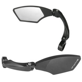 M-Wave Espejo Spy Space Ajustable 3D, Vidrio Resistente Impactos Antirreflectante, Carcasa Fibra Nylon, Componentes